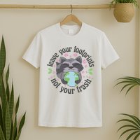 Leave Your Footprints Not Your Trash Earth Day T-Shirt