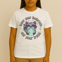 Leave Your Footprints Not Your Trash Earth Day T-Shirt