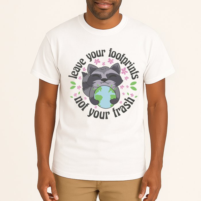 Leave Your Footprints Not Your Trash Earth Day Tall T-Shirt