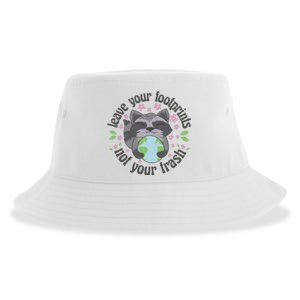 Leave Your Footprints Not Your Trash Earth Day Sustainable Bucket Hat