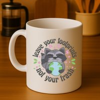 Leave Your Footprints Not Your Trash Earth Day Mug