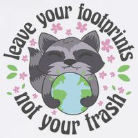 Leave Your Footprints Not Your Trash Earth Day Ladies Essential Flowy Tank