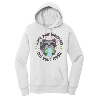 Leave Your Footprints Not Your Trash Earth Day Women's Pullover Hoodie