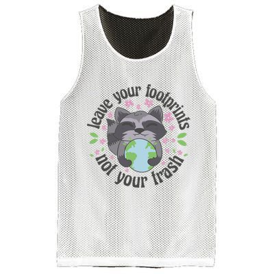 Leave Your Footprints Not Your Trash Earth Day Mesh Reversible Basketball Jersey Tank