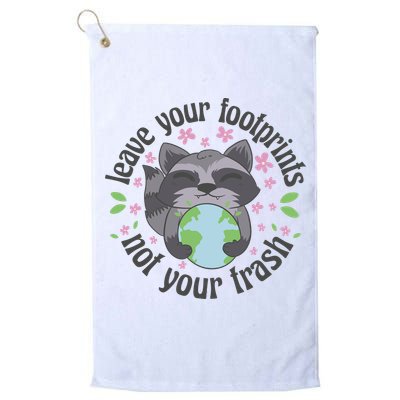 Leave Your Footprints Not Your Trash Earth Day Golf Towel