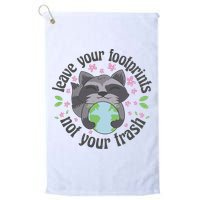Leave Your Footprints Not Your Trash Earth Day Golf Towel