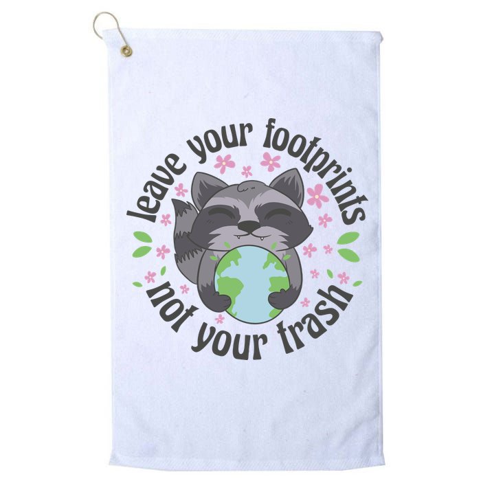 Leave Your Footprints Not Your Trash Earth Day Golf Towel