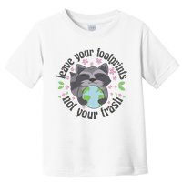 Leave Your Footprints Not Your Trash Earth Day Toddler T-Shirt