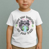 Leave Your Footprints Not Your Trash Earth Day Toddler T-Shirt