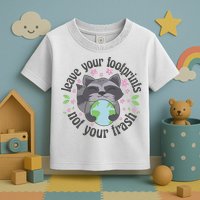 Leave Your Footprints Not Your Trash Earth Day Toddler T-Shirt