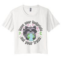 Leave Your Footprints Not Your Trash Earth Day Crop Top