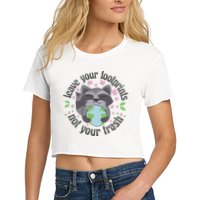Leave Your Footprints Not Your Trash Earth Day Crop Top