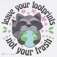 Leave Your Footprints Not Your Trash Earth Day Cropped Pullover Crew