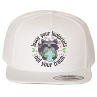 Leave Your Footprints Not Your Trash Earth Day Wool Snapback Cap