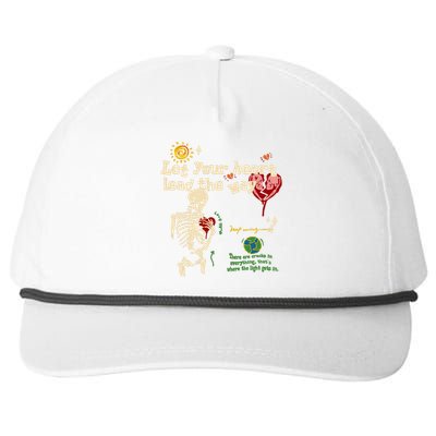 Let Your Heart Lead The Way Skeleton Snapback Five-Panel Rope Hat