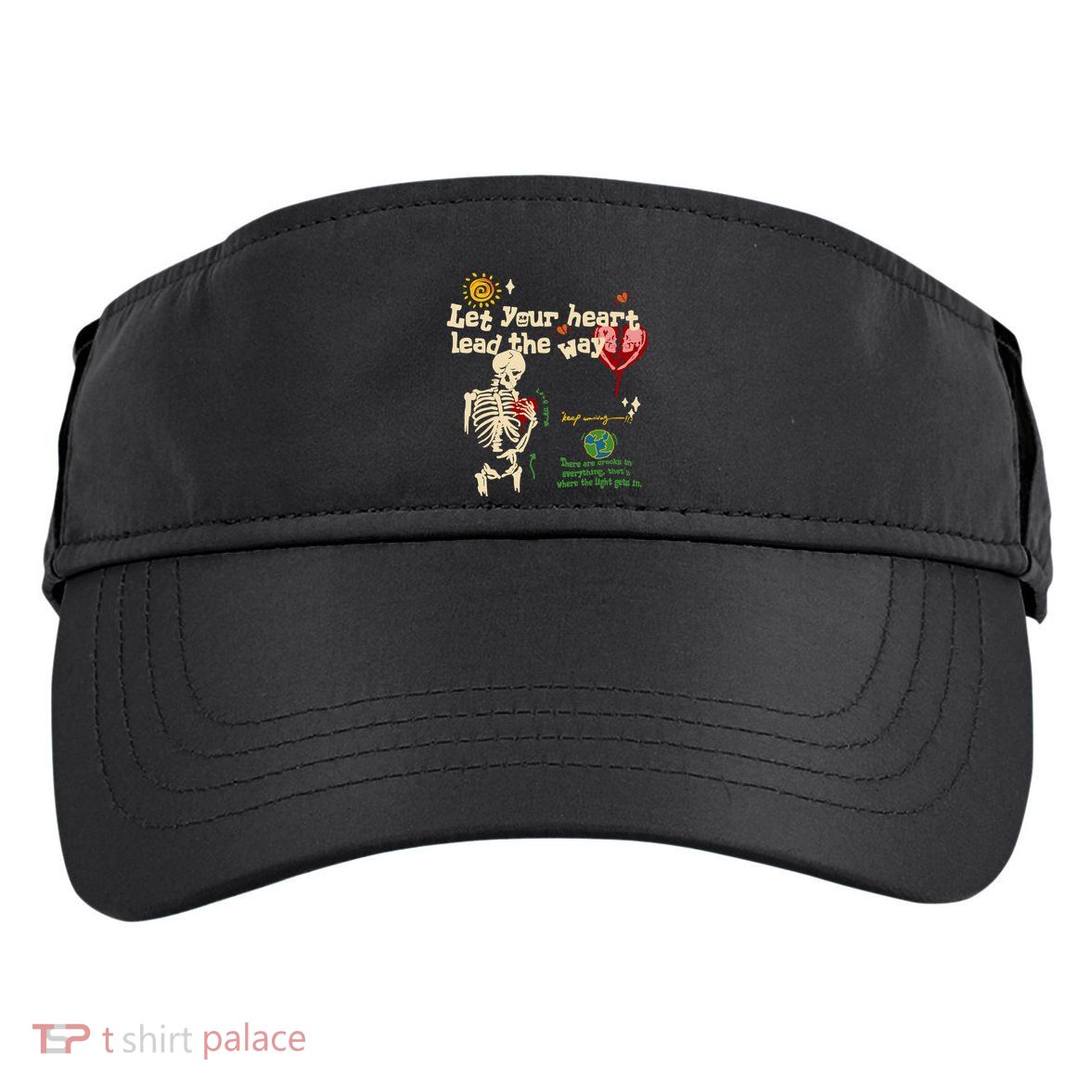 Let Your Heart Lead The Way Skeleton Adult Drive Performance Visor