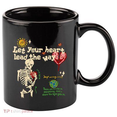 Let Your Heart Lead The Way Skeleton 11oz C Handle Ceramic Mug