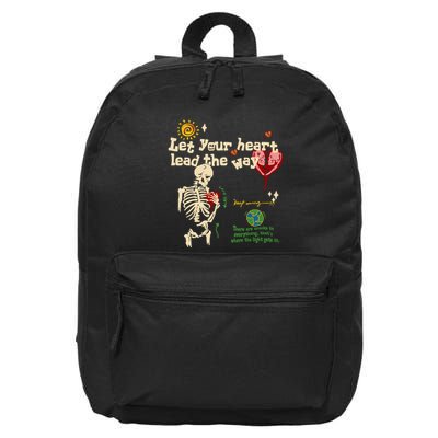 Let Your Heart Lead The Way Skeleton 16 in Basic Backpack