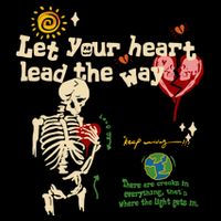 Let Your Heart Lead The Way Skeleton 16 in Basic Backpack