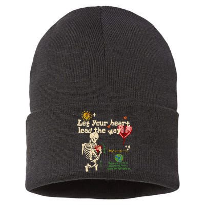 Let Your Heart Lead The Way Skeleton Sustainable Knit Beanie