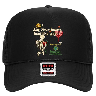 Let Your Heart Lead The Way Skeleton Trucker Hat