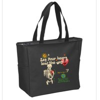 Let Your Heart Lead The Way Skeleton Zip Tote Bag