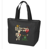 Let Your Heart Lead The Way Skeleton Zip Tote Bag