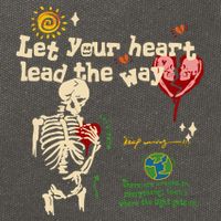 Let Your Heart Lead The Way Skeleton Cotton Canvas Backpack