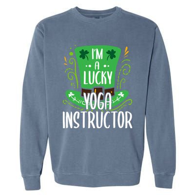 Lucky Yoga Instructor St Patricks Day Yoga Instructors Cute Gift Garment-Dyed Sweatshirt