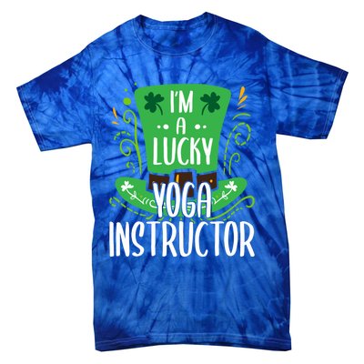 Lucky Yoga Instructor St Patricks Day Yoga Instructors Cute Gift Tie-Dye T-Shirt