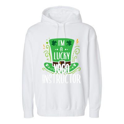 Lucky Yoga Instructor St Patricks Day Yoga Instructors Cute Gift Garment-Dyed Fleece Hoodie