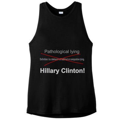 Lying Hillary Clinton Funny Definition Ladies PosiCharge Tri-Blend Wicking Tank
