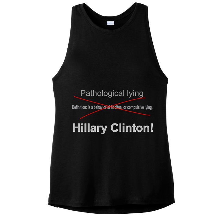 Lying Hillary Clinton Funny Definition Ladies PosiCharge Tri-Blend Wicking Tank