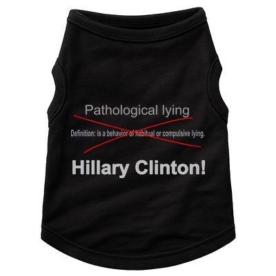Lying Hillary Clinton Funny Definition Doggie Tank