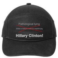 Lying Hillary Clinton Funny Definition 7-Panel Snapback Hat