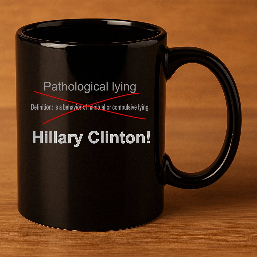 Lying Hillary Clinton Funny Definition 11oz C Handle Ceramic Mug