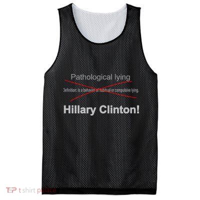 Lying Hillary Clinton Funny Definition Mesh Reversible Basketball Jersey Tank