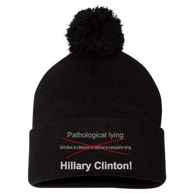 Lying Hillary Clinton Funny Definition Pom Pom 12in Knit Beanie