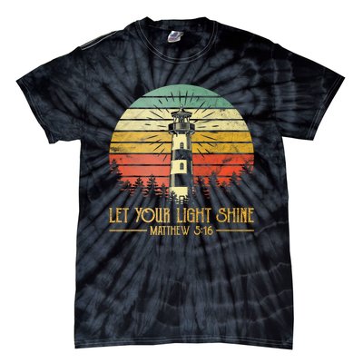 Let Your Light Shine Christian Believer Religious Lighthouse Tie-Dye T-Shirt