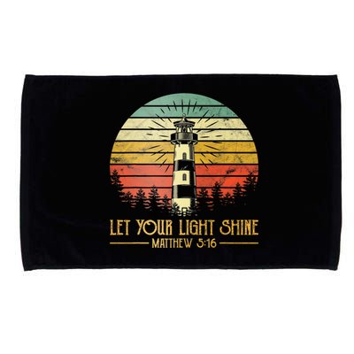 Let Your Light Shine Christian Believer Religious Lighthouse Microfiber Hand Towel