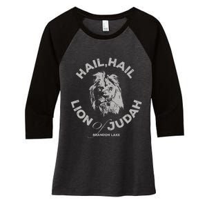 Let Your Lion Out Hail Lion Of Judah Women's Tri-Blend 3/4-Sleeve Raglan Shirt