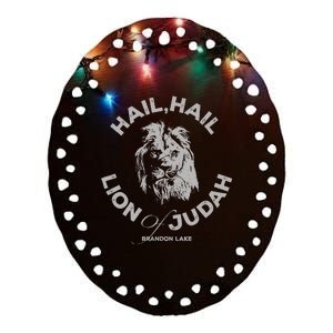 Let Your Lion Out Hail Lion Of Judah Ceramic Oval Ornament