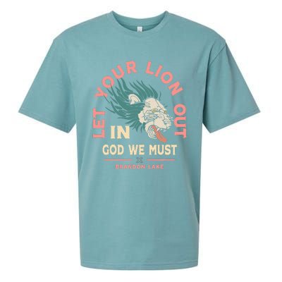 Let Your Lion Out We Must Merch Sueded Cloud Jersey T-Shirt