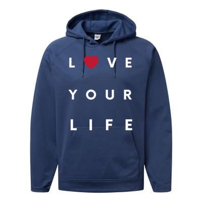 Love Your Life Heart Performance Fleece Hoodie