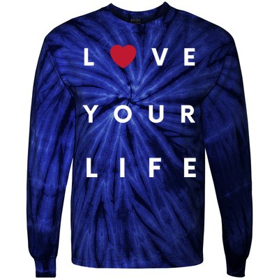 Love Your Life Heart Tie-Dye Long Sleeve Shirt