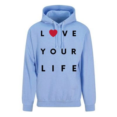 Love Your Life Heart Unisex Surf Hoodie