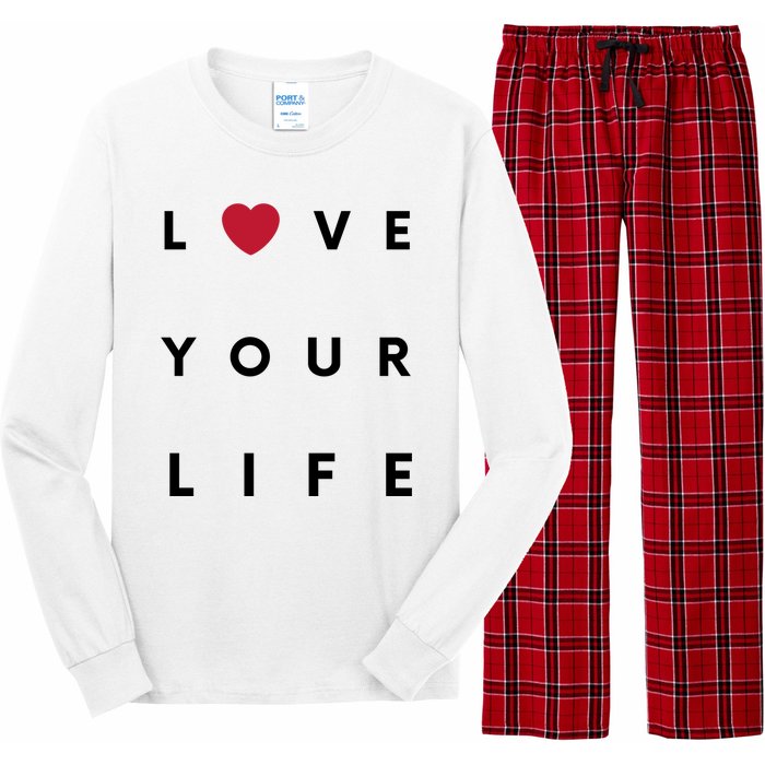 Love Your Life Heart Long Sleeve Pajama Set