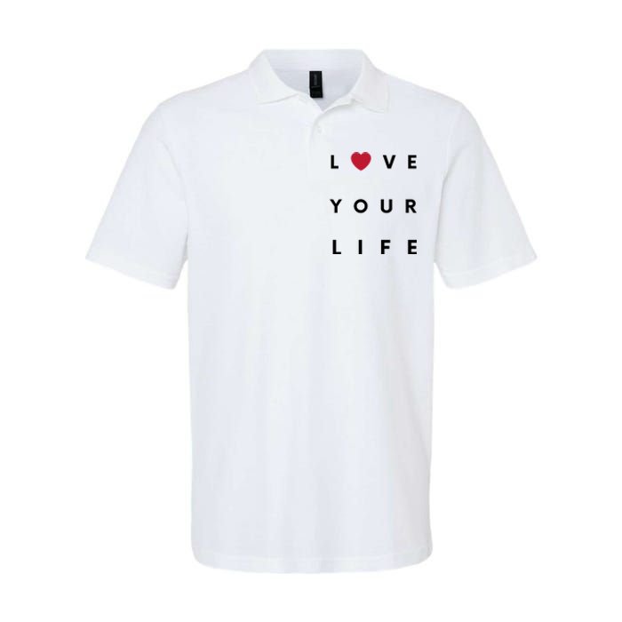 Love Your Life Heart Softstyle Adult Sport Polo