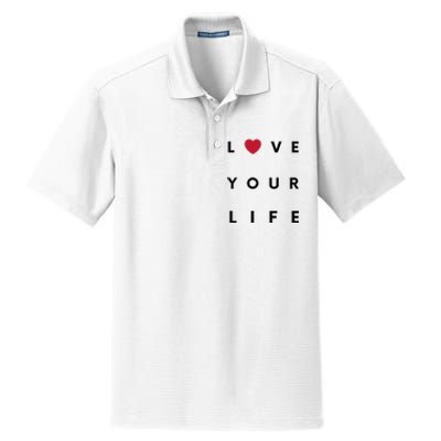 Love Your Life Heart Dry Zone Grid Polo