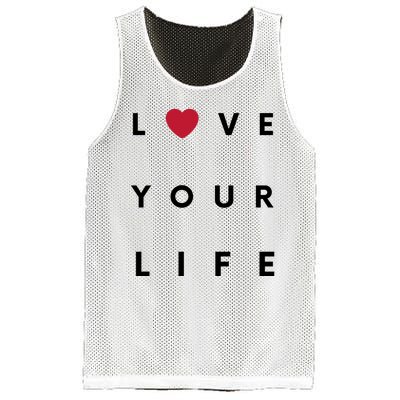 Love Your Life Heart Mesh Reversible Basketball Jersey Tank